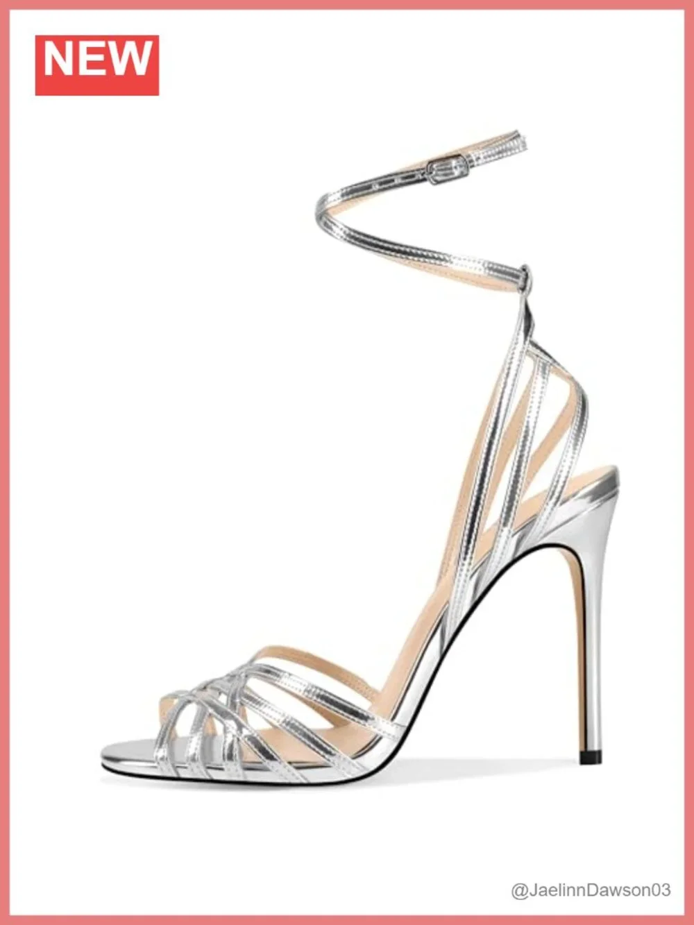 Strappy Lace-Up Stiletto Heels Sandals Women Open Square Toe Slingback PU